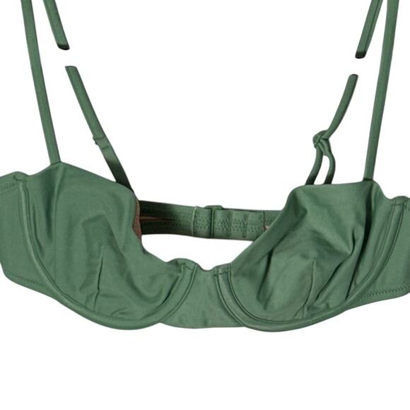 NWT J. Crew Balconette Underwire Bikini Top Green Size 34B - Picture 9 of 12
